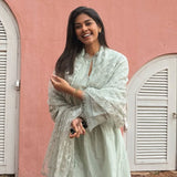 Pin Tuck and Lace Kurta Set