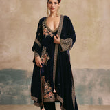 Gulbano Velvet Kurta Set-RTS