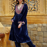 Charcoal Zardozi Kashmiri Kurta Set