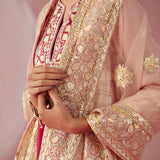 Blush & Crimson Color Block Kurta Set