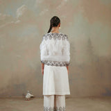 Ebony & Ivory Pintucked Kurta Set