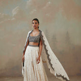 Ebony & Ivory Scalloped Lehenga