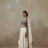 Ebony & Ivory Scalloped Lehenga