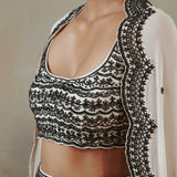 Ebony & Ivory Scalloped Lehenga