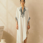 Ivory Asymmetrical Mirror Kaftan