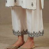 Ivory Gota & Mirror Kurta Set
