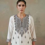 Ivory Gota & Mirror Kurta Set