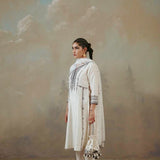Ivory Kalidaar Embroidered Kurta Set