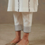 Ivory Kalidaar Embroidered Kurta Set