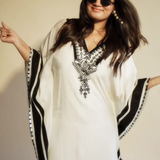 Ebony & Ivory Embroidered Kaftan