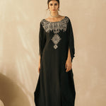 Midnight Black Mughal Kaftan