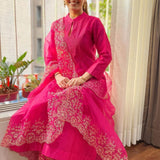 Pin-Tuck and Zari Kurta Set