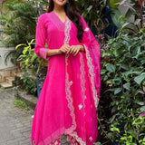 Waterfall Hemline Kurta Set