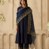 Pin-Tuck and Zari Kurta Set