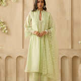 Pin Tuck and Lace Kurta Set