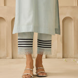 Powder Blue Trellis Kurta Set