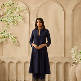 Pin-Tuck and Zari Kurta Set
