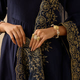 Pin-Tuck and Zari Kurta Set