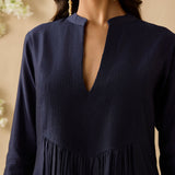 Pin-Tuck and Zari Kurta Set