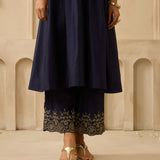 Pin-Tuck and Zari Kurta Set