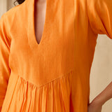 Pin-Tuck and Zari Kurta Set