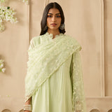 Pin Tuck and Lace Kurta Set