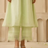 Pin Tuck and Lace Kurta Set