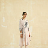 Nude Beige  Kalidaar Embroidered Kurta Set