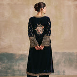 Gulbano Velvet Kurta Set-RTS