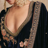 Gulbano Velvet Kurta Set-RTS