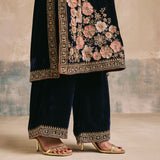 Gulbano Velvet Kurta Set-RTS