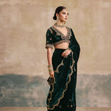 Mehrunissa Draped Sharara Saree-RTS