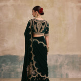 Mehrunissa Draped Sharara Saree-RTS