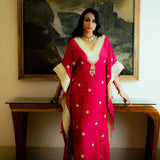Crimson Gota Embroidered Kaftan