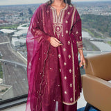 Silk Chanderi Heavy Mughal Kurta Set