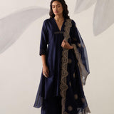 Silk Chanderi Zari Kurta Set