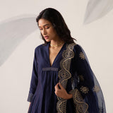 Silk Chanderi Zari Kurta Set