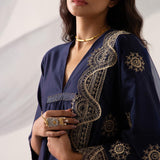 Silk Chanderi Zari Kurta Set