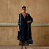 Fiza Gold Zardozi Kurta Set