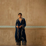 Fiza Gold Zardozi Kurta Set