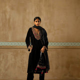 Charcoal Zardozi Kashmiri Kurta Set