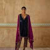 Peacock Blue Short Kurta Set-RTS