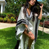 Ebony & Ivory Embroidered Kaftan