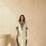 Ebony & Ivory Embroidered Kaftan