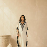 Ebony & Ivory Embroidered Kaftan