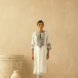 Ebony & Ivory Trellis Kurta Set