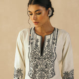 Ebony & Ivory Trellis Kurta Set