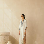 Ivory Asymmetrical Mirror Kaftan