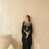 Midnight Black Mughal Kaftan