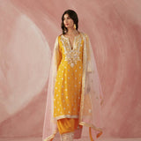 Yellow & Ivory Gota Salwar Set